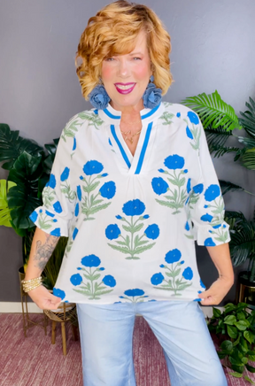 That Girl Energy Flower Print Top - S768BL