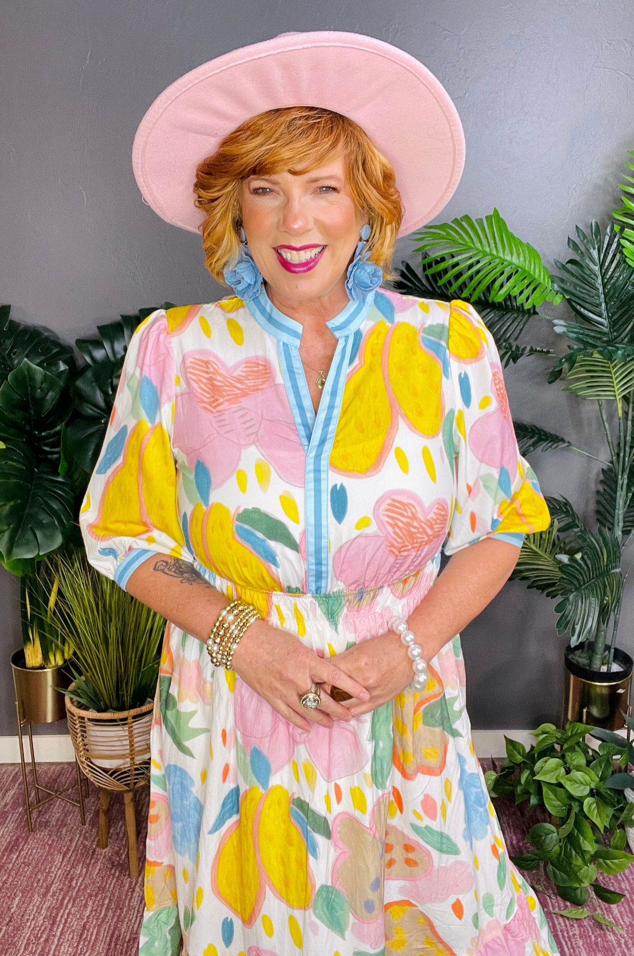 Sweet On You Multicolour Floral Midi Dress - DR218MU