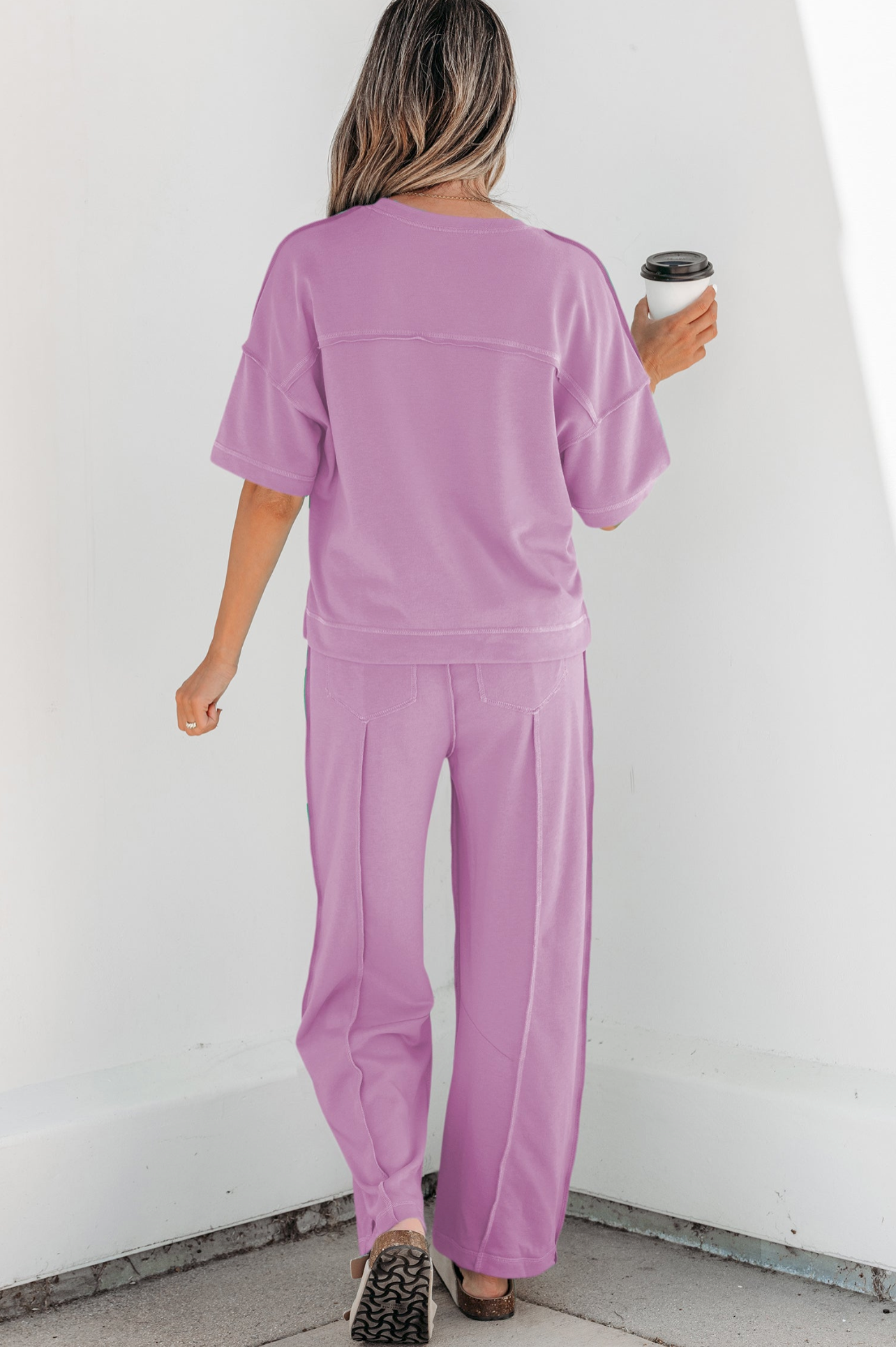 Here For It Orchid Top and Barrel Pant Set - SET093ORC