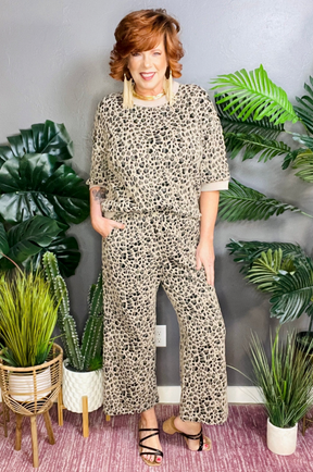 Cozy Crush Top And Wide Leg Pant Set - SET094LE