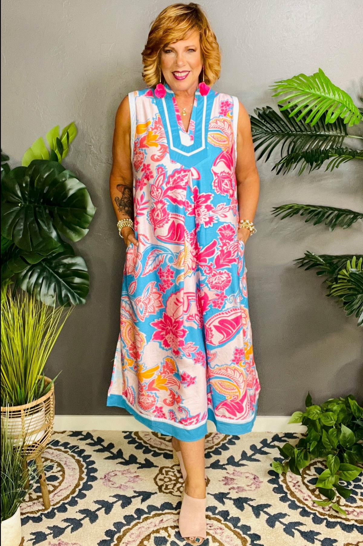 Spotlight Moment Floral Midi Dress - DR215MU