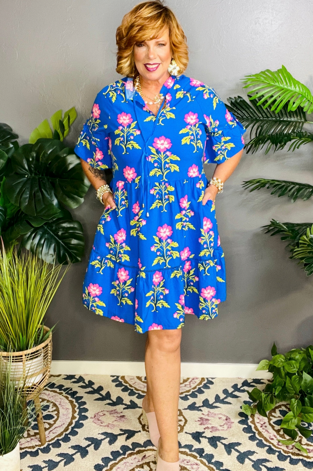 Bloom And Go Flower Dress - DR224BL