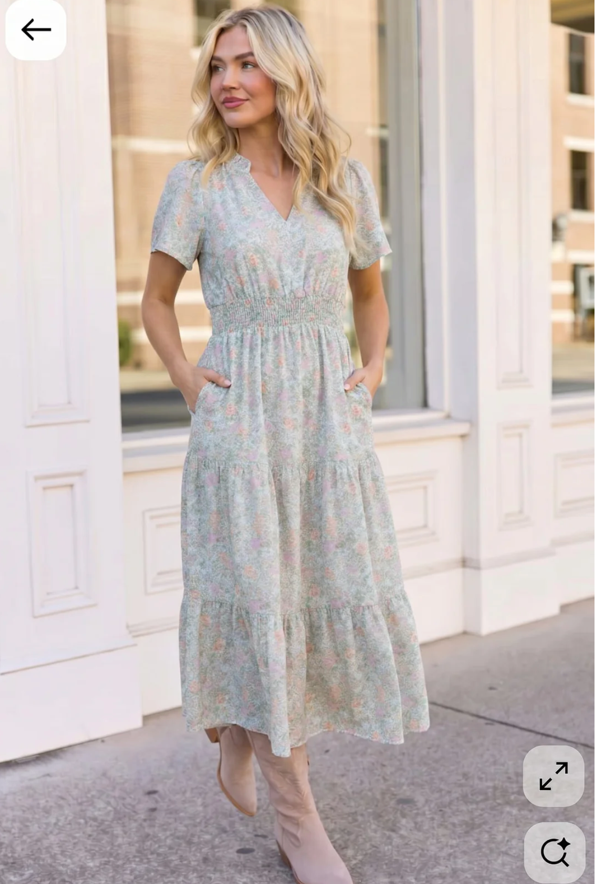 Summer in London Floral Midi Dress