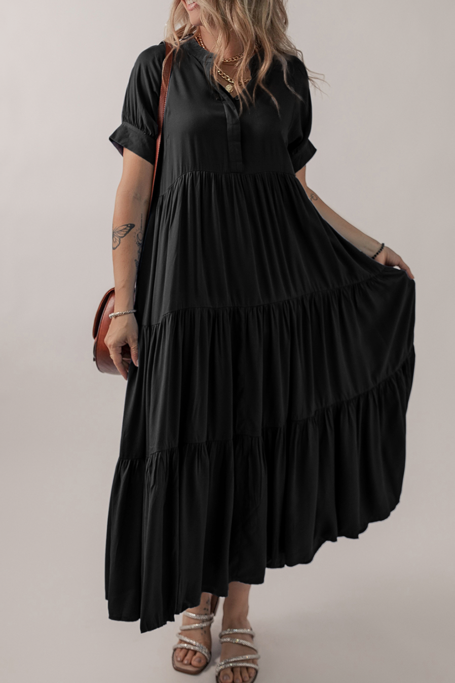 Forever yours Tiered Dress - DR233BK