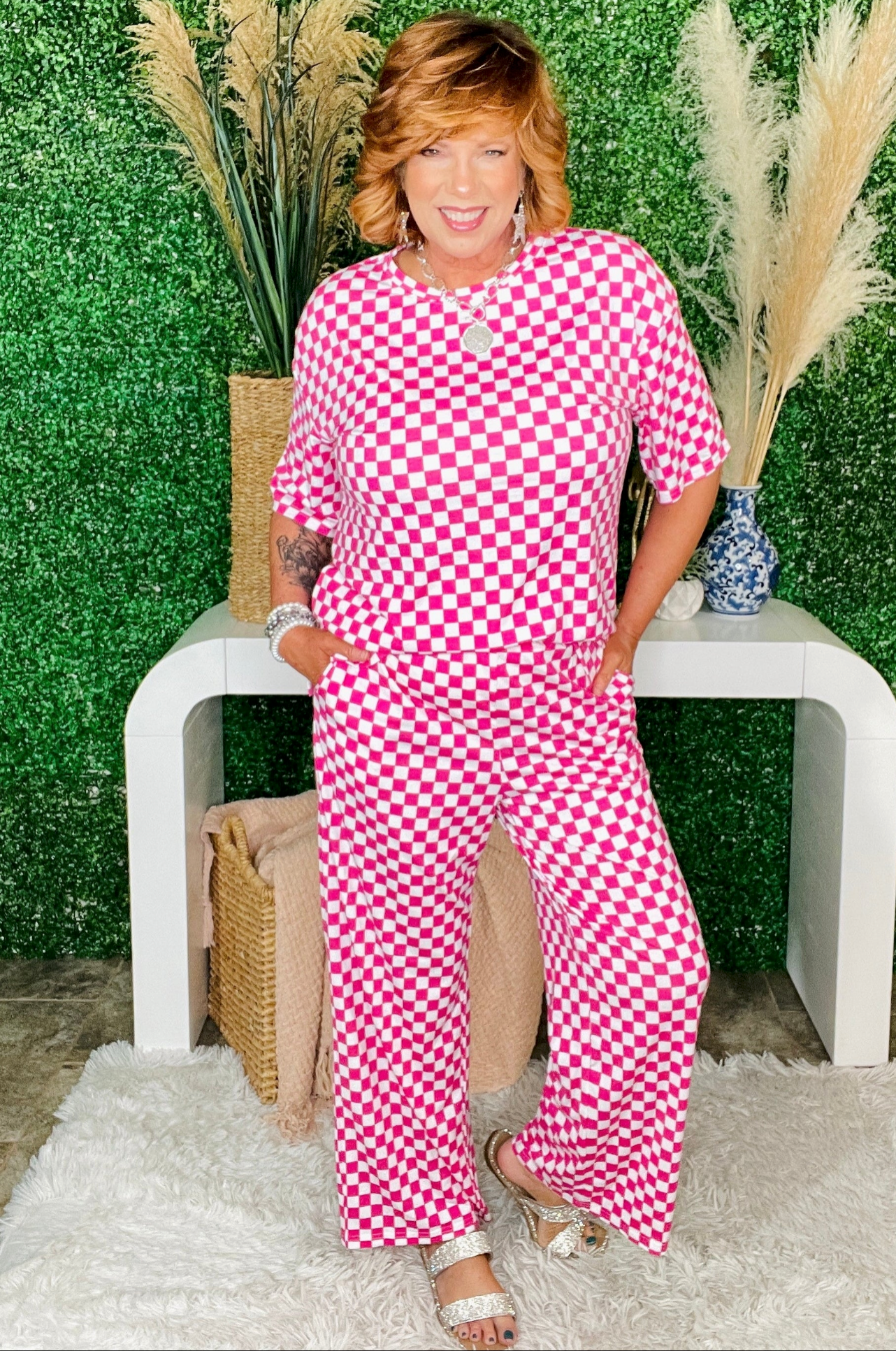 Style Check Rose 2pc Set - SET105RO