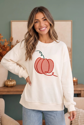 Pumpkin Patch Corded Sweatshirt