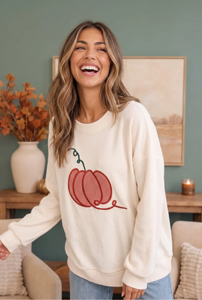 Pumpkin Patch Corded Sweatshirt