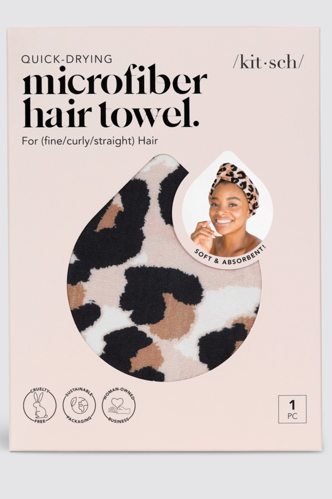 Quick Dry Hair Towel - Eco Leopard