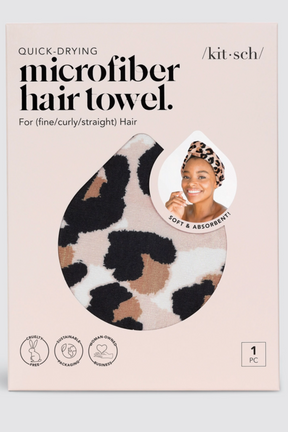Quick Dry Hair Towel - Eco Leopard