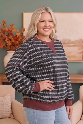 Perfect Plum Striped Sweater