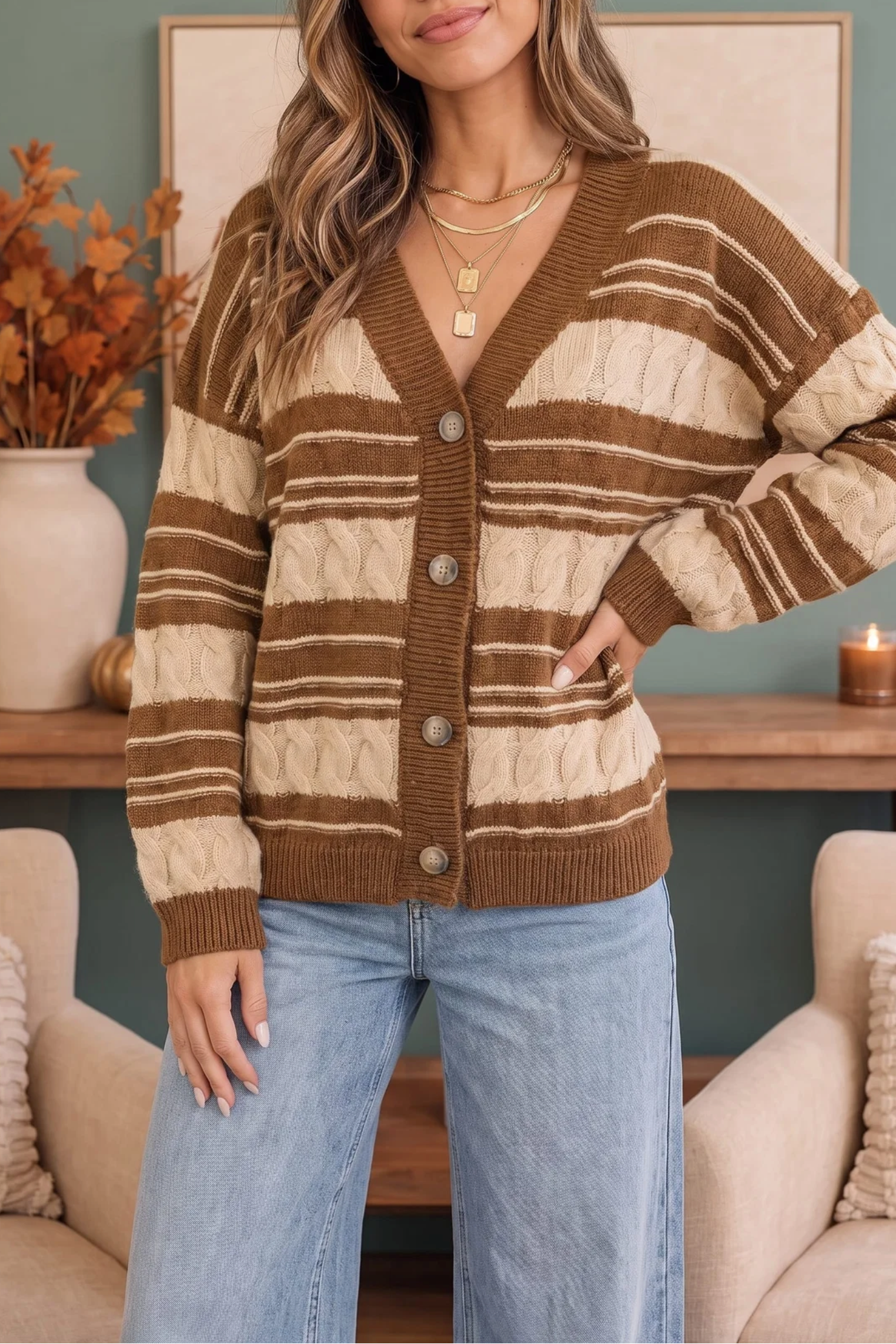 Stripe a Pose Knit Cardigan