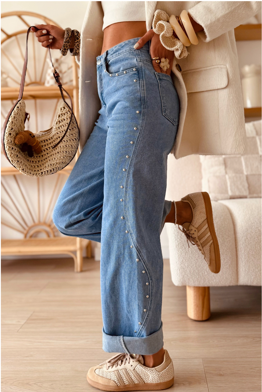 Studded Sidekick Jeans ( 2 Colors)
