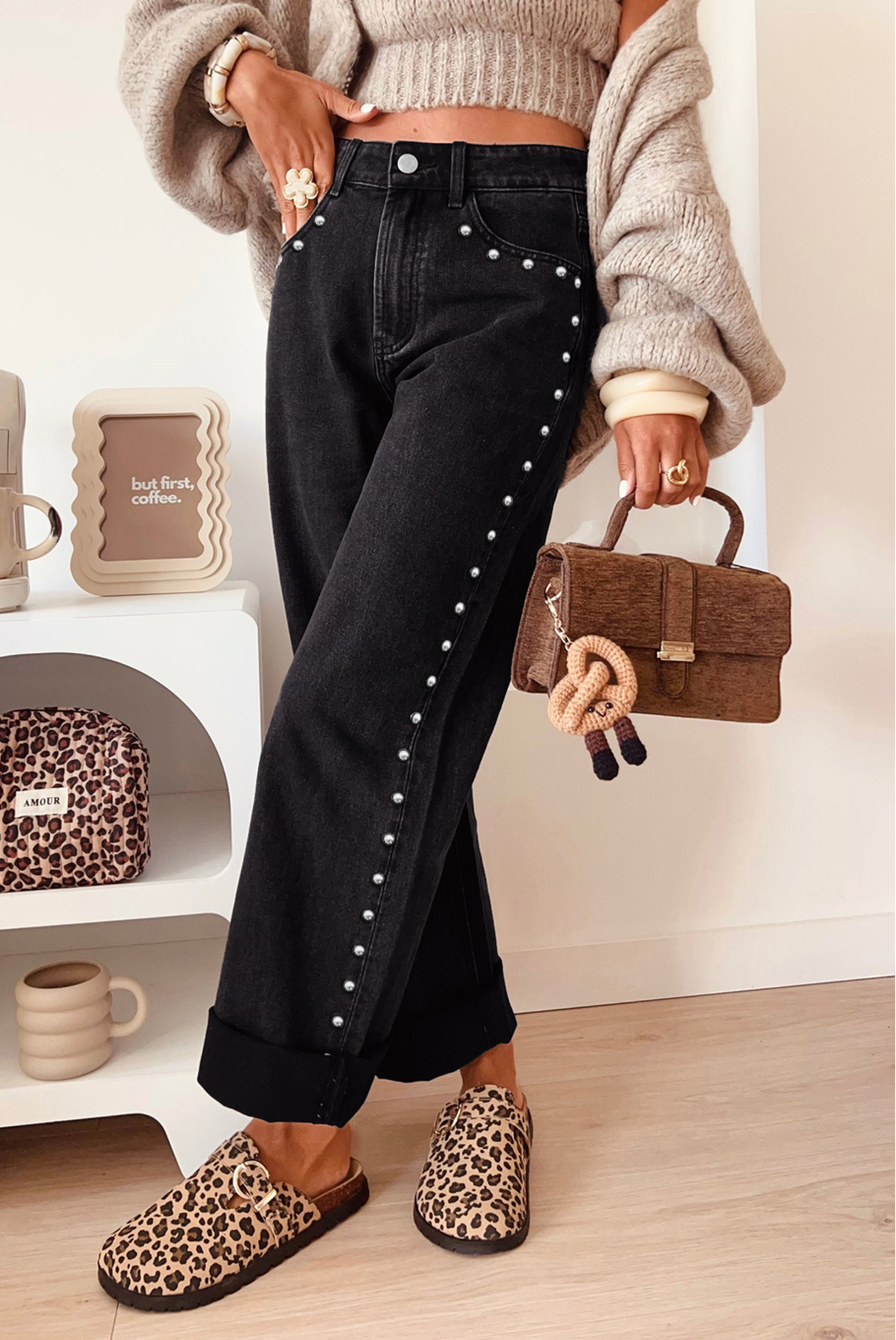 Edge Of Glam Studded Jeans (3 Colors)
