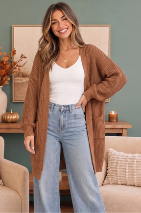 Hot Cocoa Pocketed Cardigan