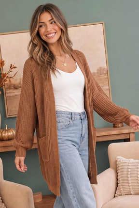 Hot Cocoa Pocketed Cardigan