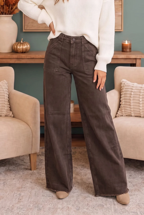 Washed Brown Jeans That Mean Business