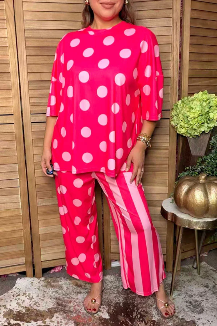Pretty Mismatch Top And Pant Set - SET115PK