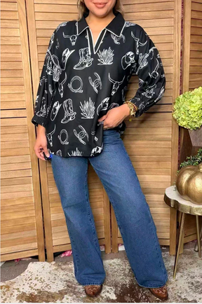 Boots And Doodles Top - T027BK