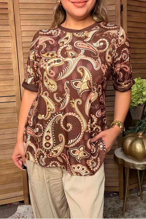 Paisley On Repeat Top - T028BR