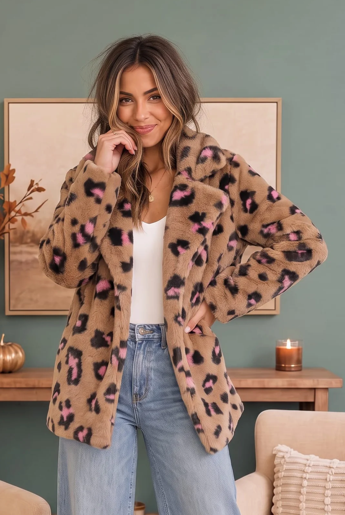 Daring Darling Faux Fur Leopard Coat