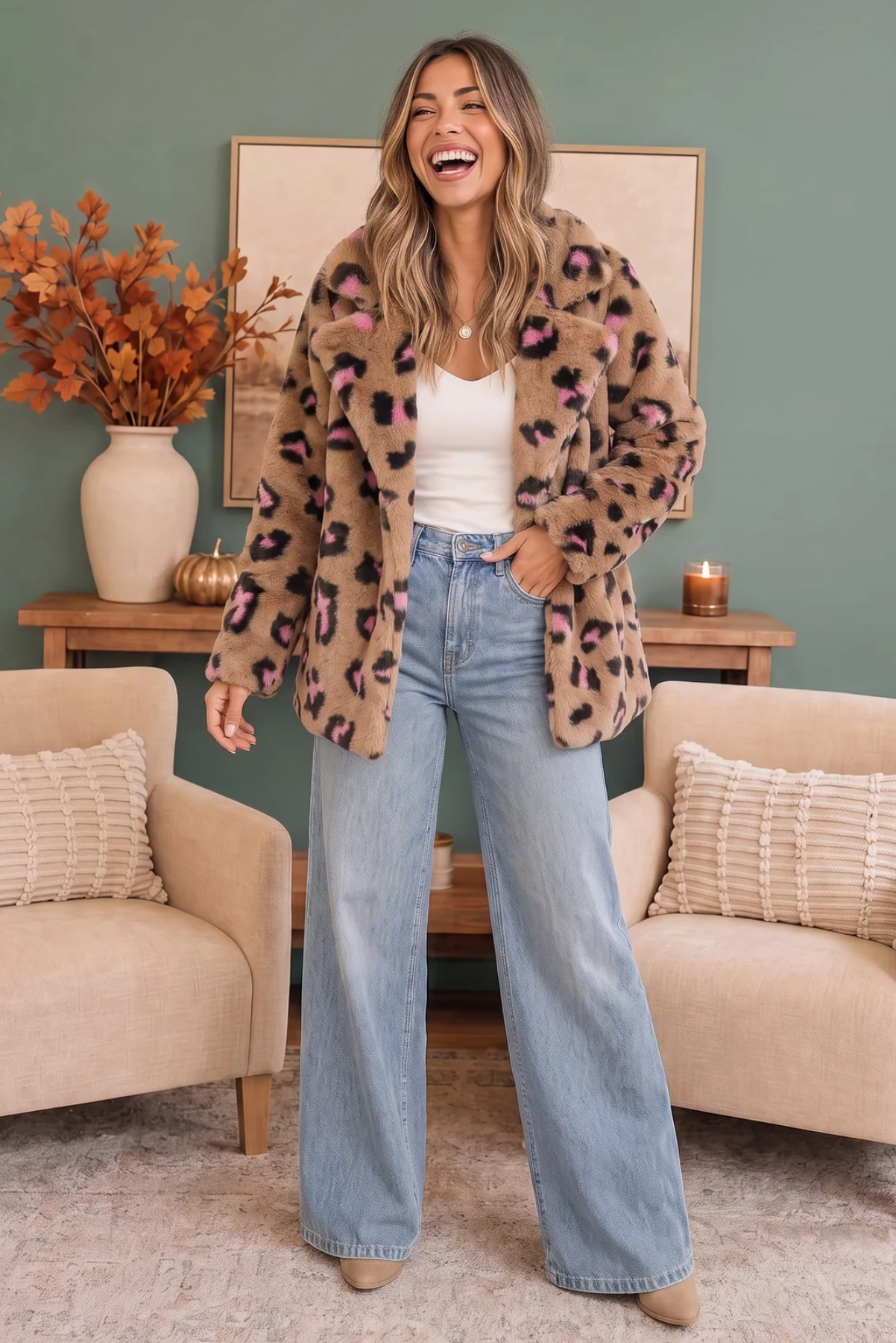 Daring Darling Faux Fur Leopard Coat