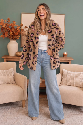Daring Darling Faux Fur Leopard Coat