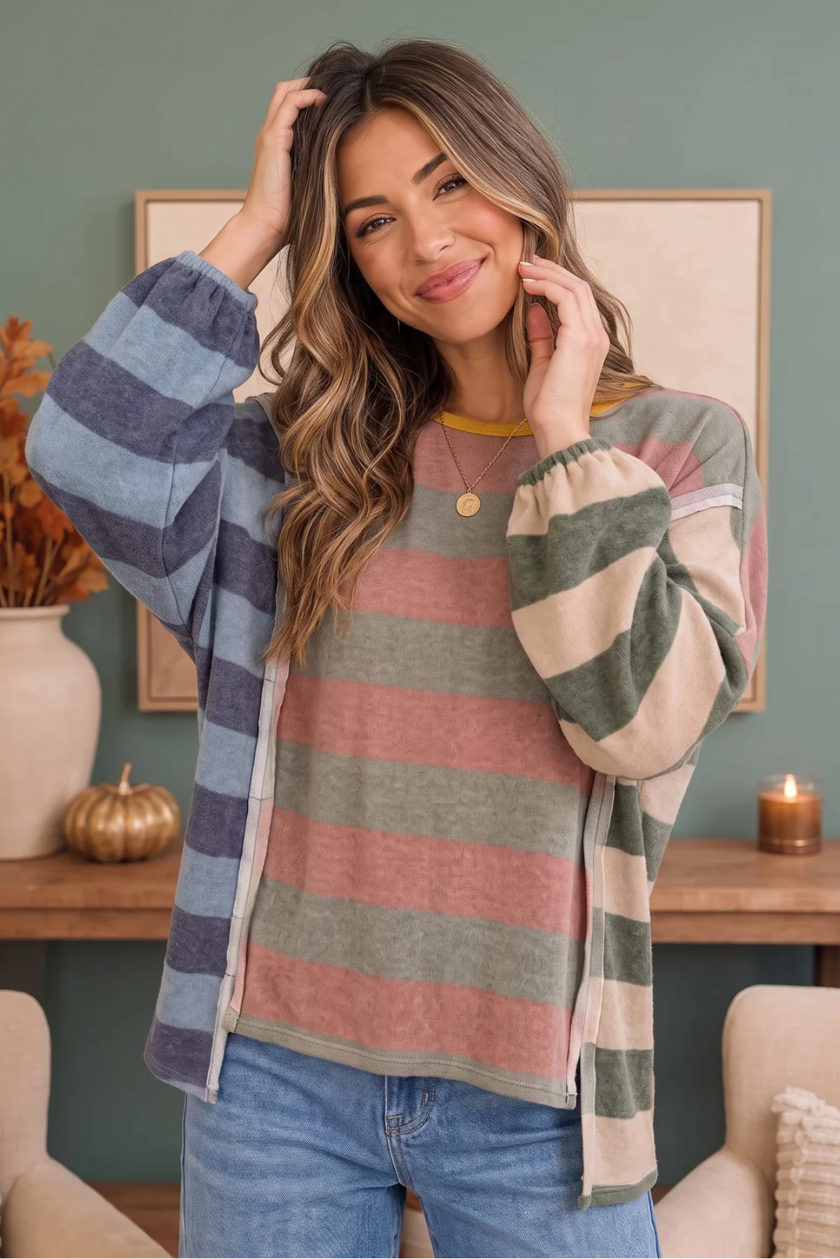 Colorblock Dream Top in Mixed Stripes