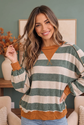 Stripes and Spice Pullover