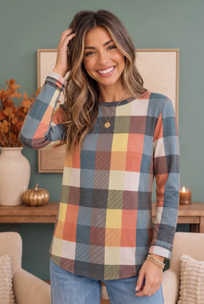Check Those Boxes Long Sleeve Top
