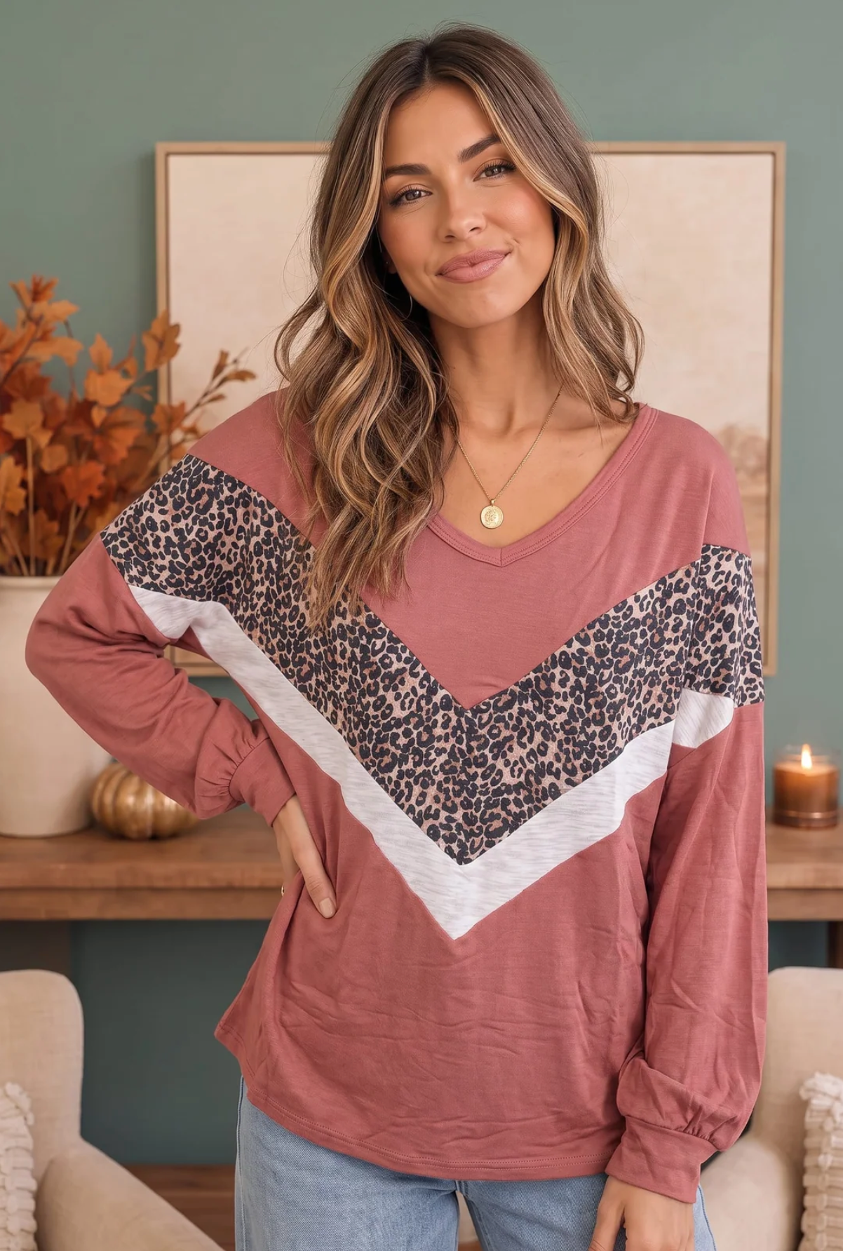 Wild Side Chevron Top