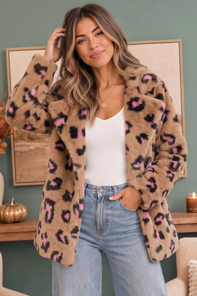 Daring Darling Faux Fur Leopard Coat - OT220LE