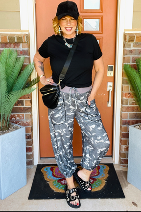 Hidden In Plain Sight Barrel Pants - P192CAM