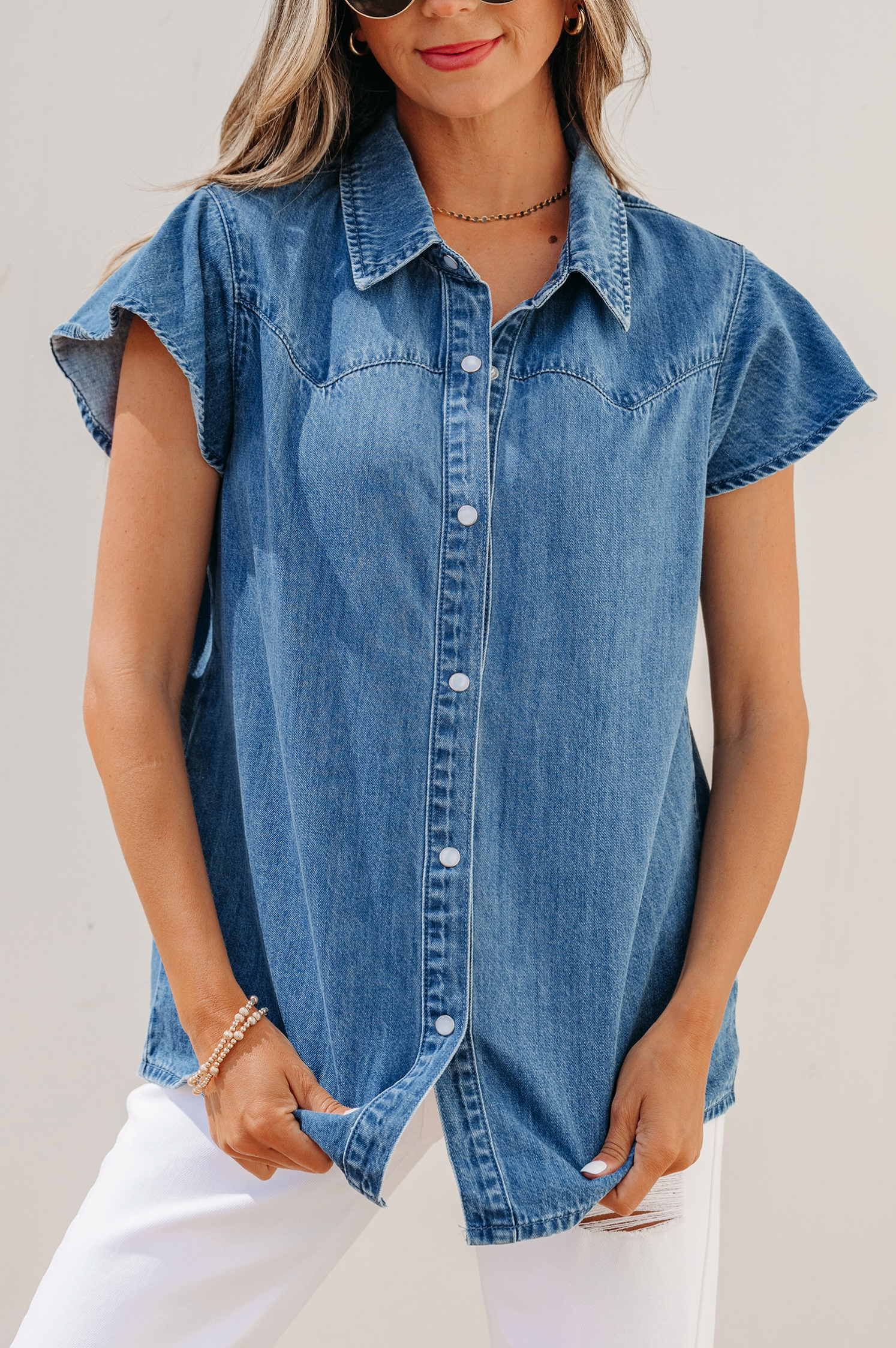 Denim Kinda Day Top - T144DN