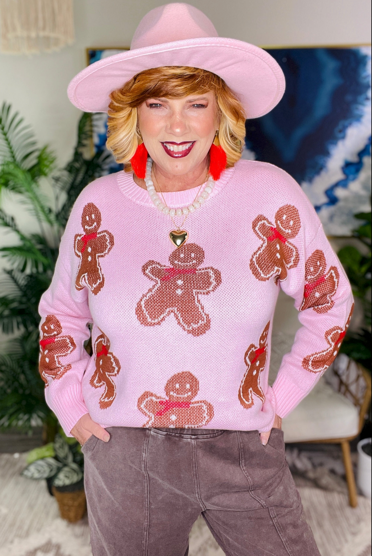 Oh Snap Gingerbread Sweater - T127PK