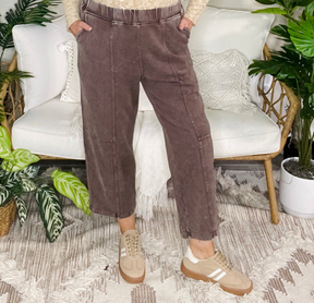 Out The Door Mineral Wash Barrel Pants - P193CF