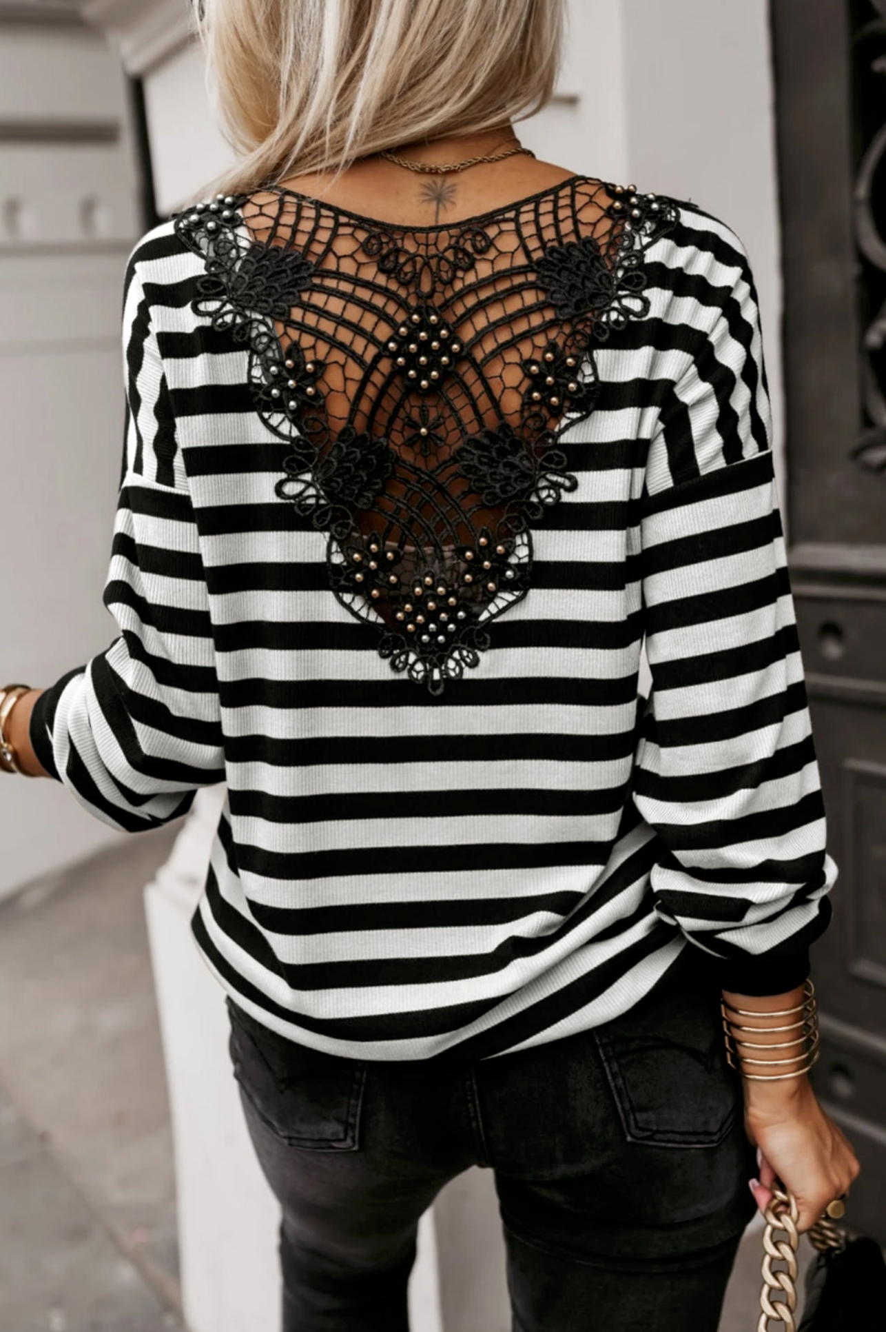 Laced With Love Top - T170BK