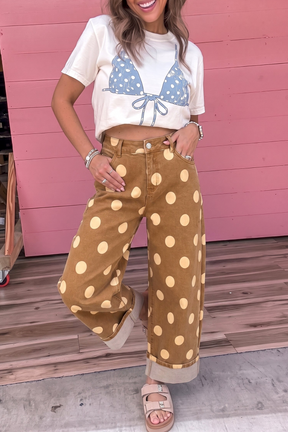 Hit The Spot Brown Jeans - J104BR