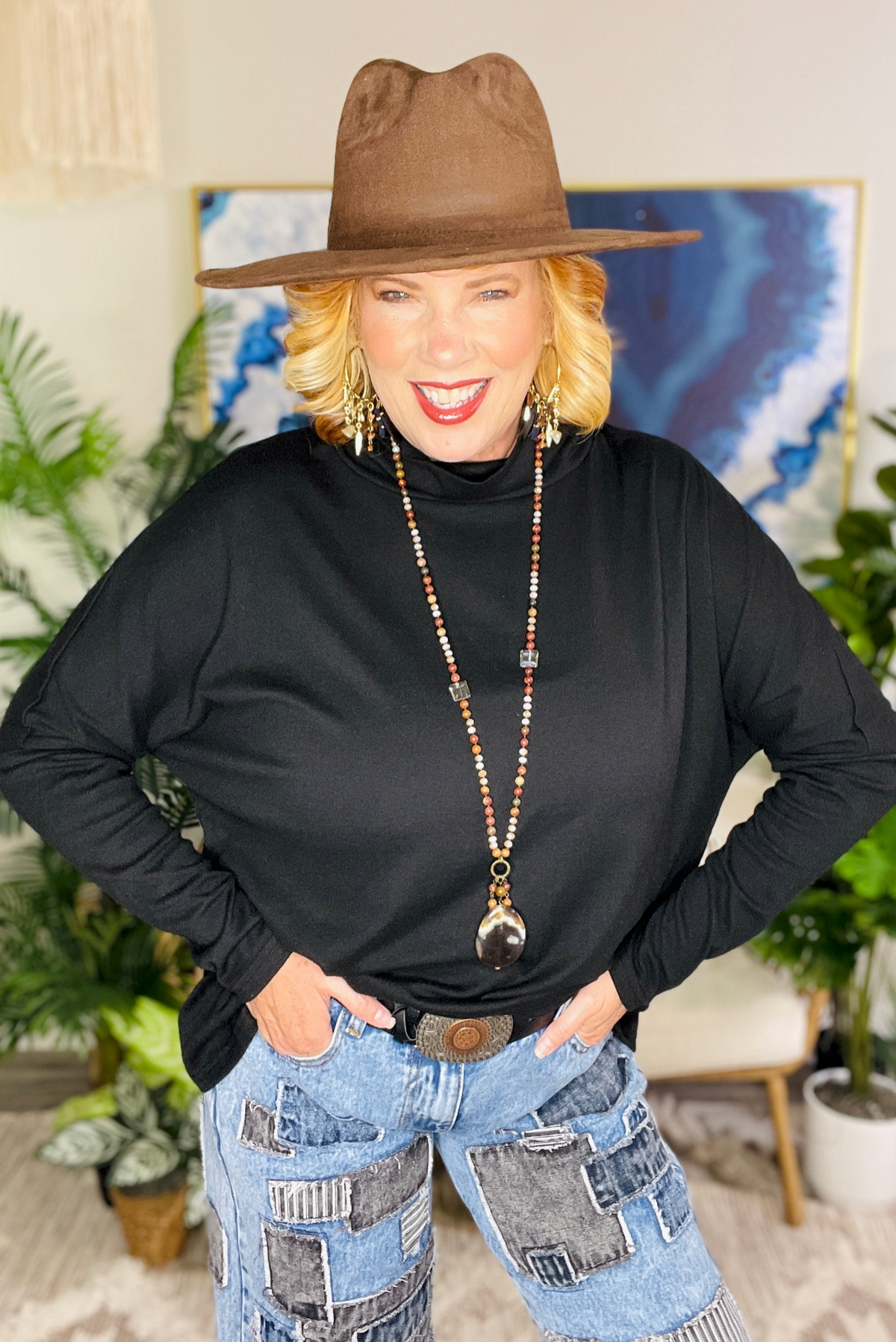 Back To Basics High Neck Top - T179BK