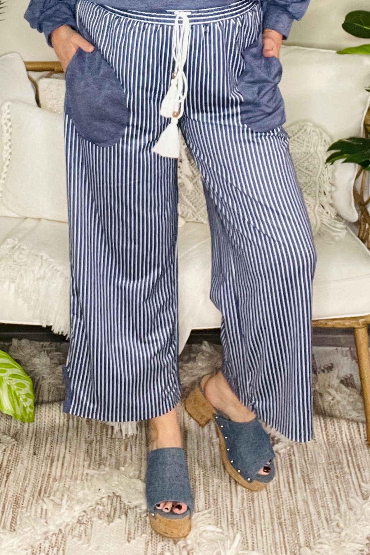 Kick Back Cutie Top And Pant Set - SET127BL