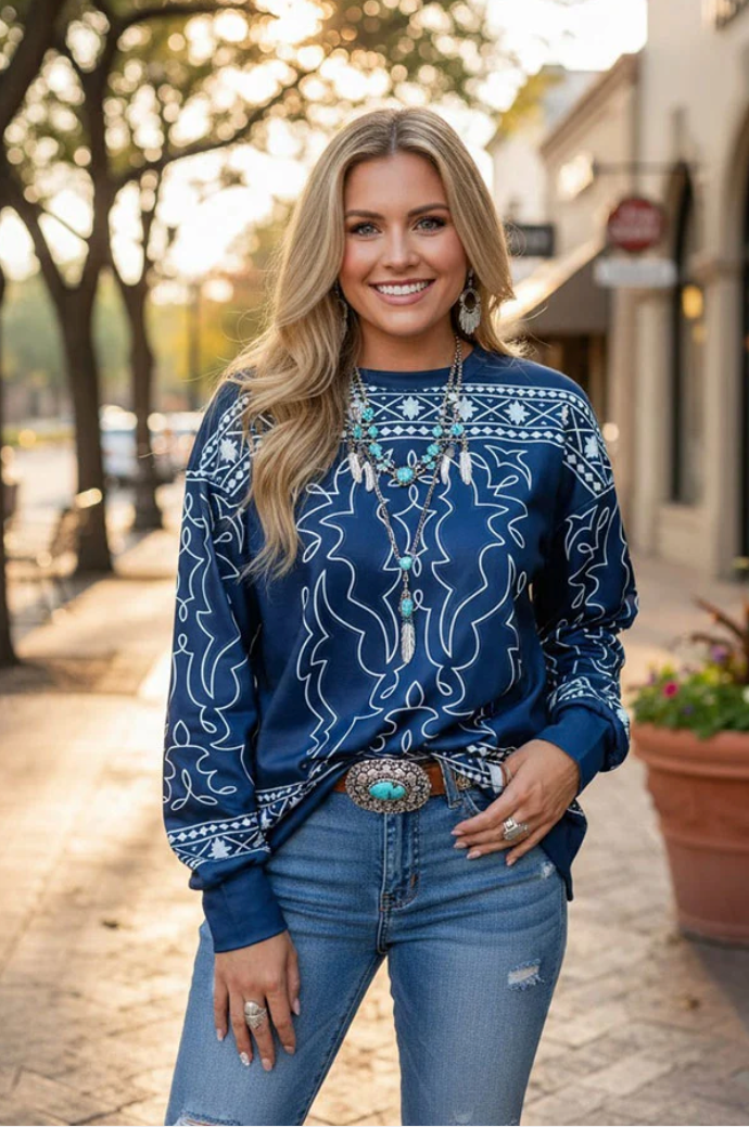Wild Blue Yonder Top - LW036BL