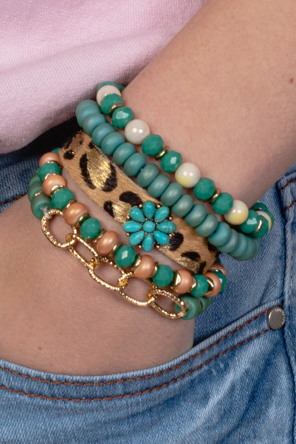 Turquoise Stacked Bracelet - YF035TU