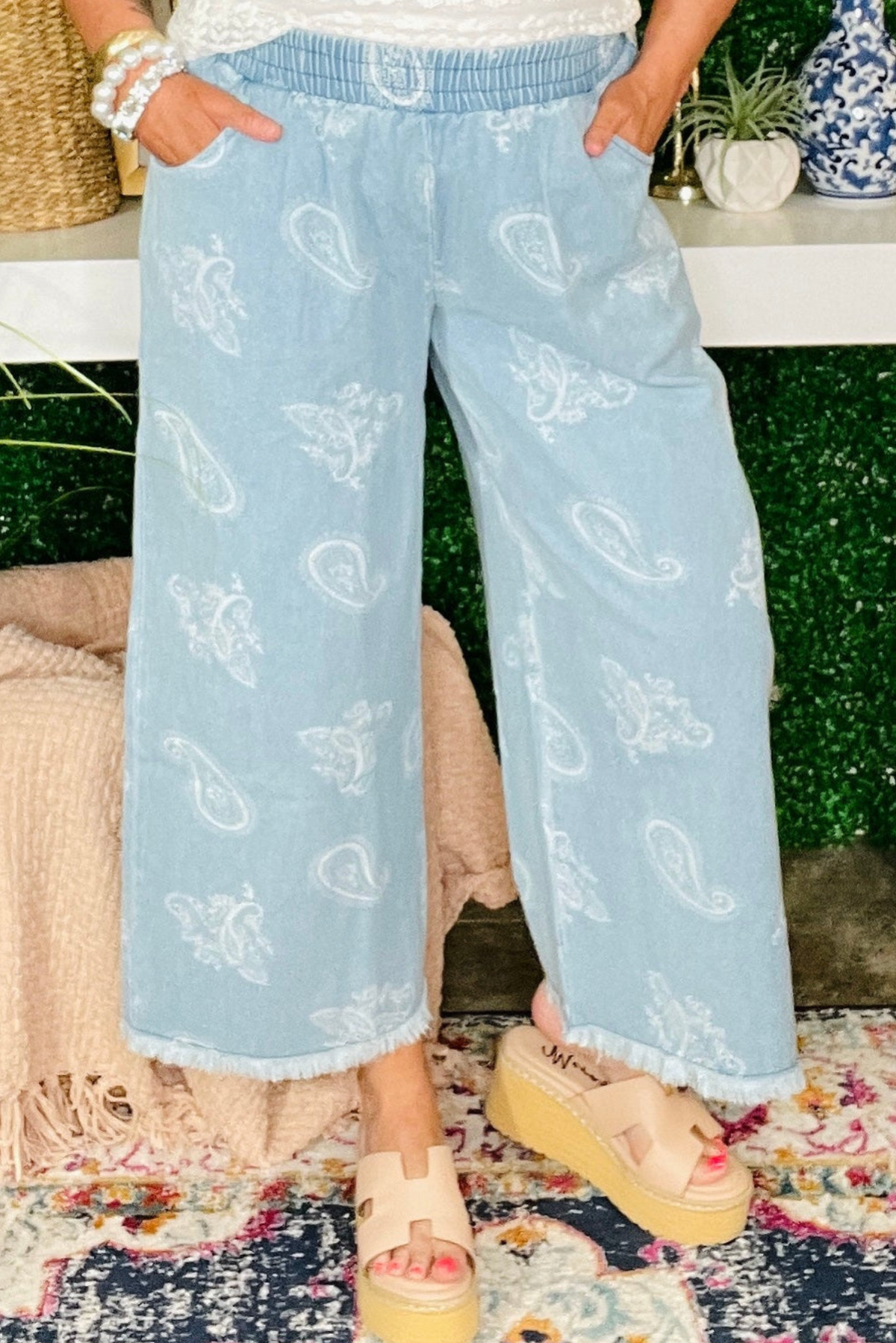 Paisley Spirit Light Denim Paisley Jeans - J118DN