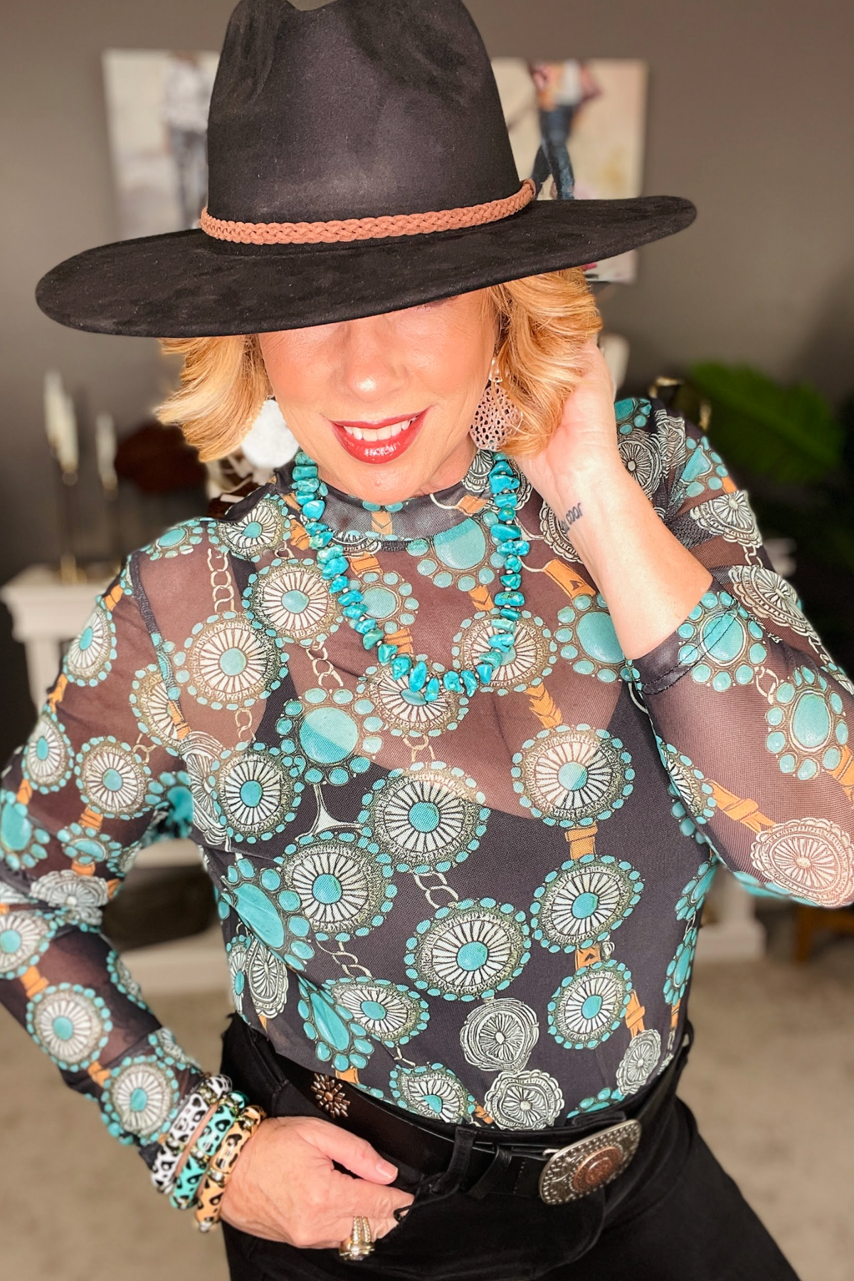 Chunky Turquoise Necklace - N034TU