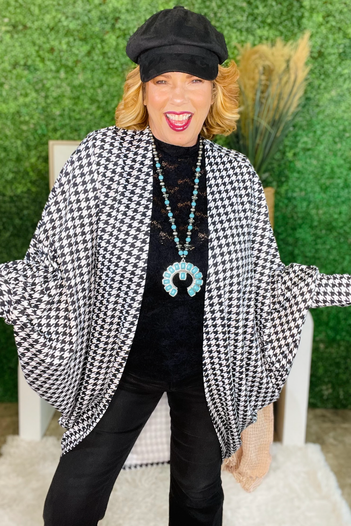 Turquoise Squash Blossom Concho Necklace - N022TU