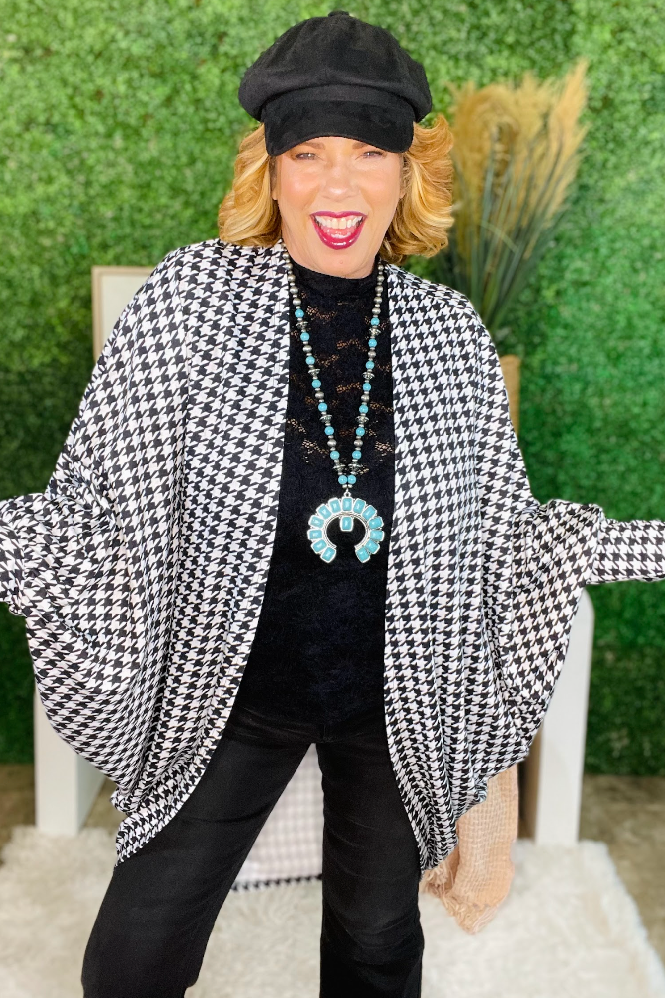 Turquoise Squash Blossom Concho Necklace - N022TU