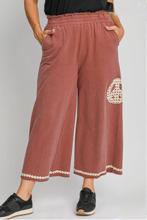 Peace All Around Red/Brown Pants - P035RB