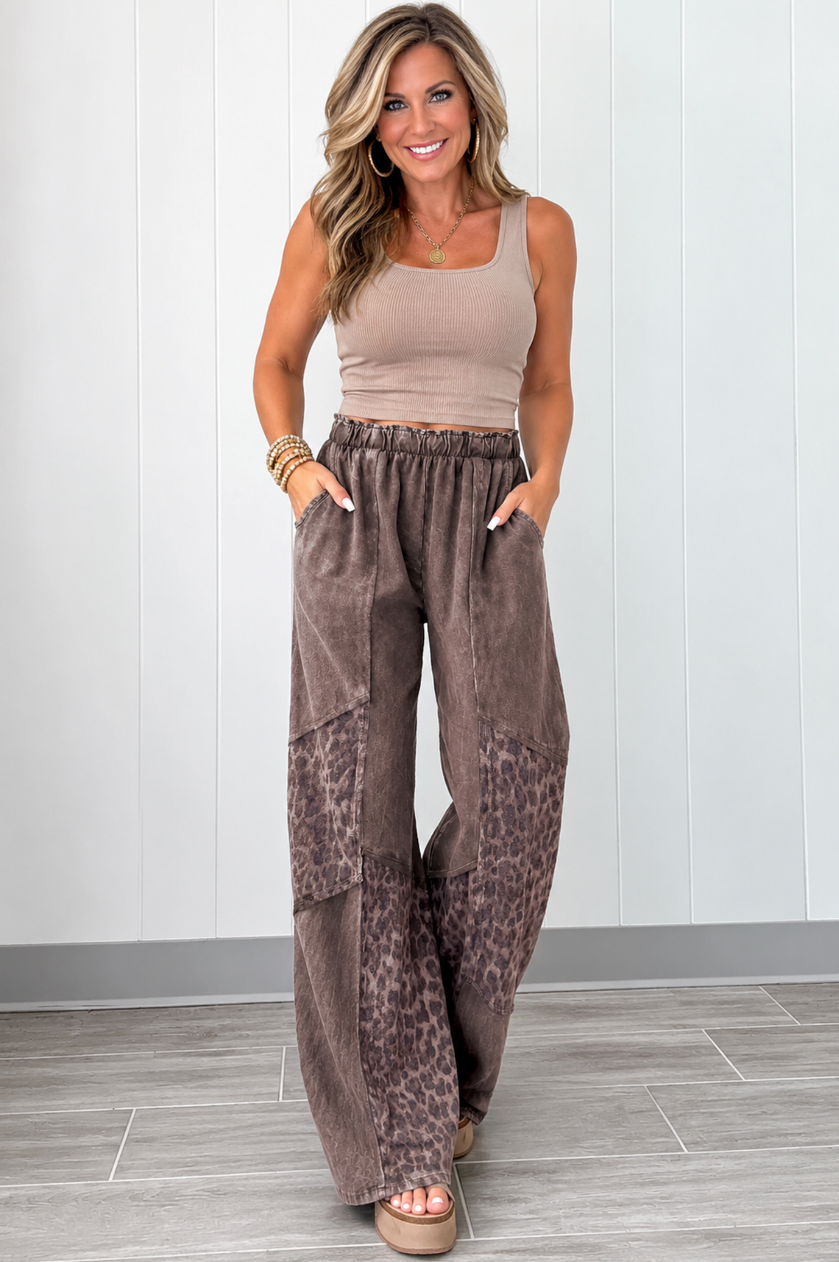 Easy Choice Coffee Mineral Wash Pants