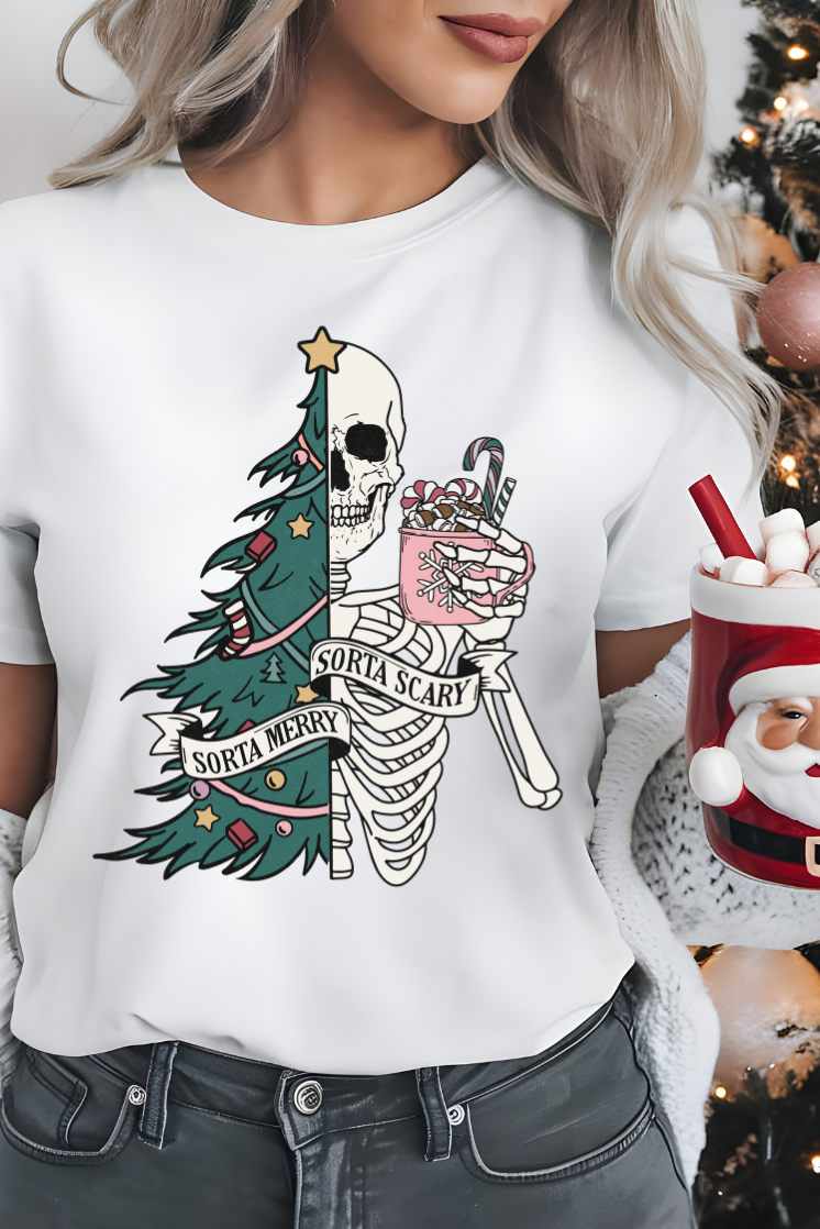 Sorta Merry Graphic Tee and Sweatshirt