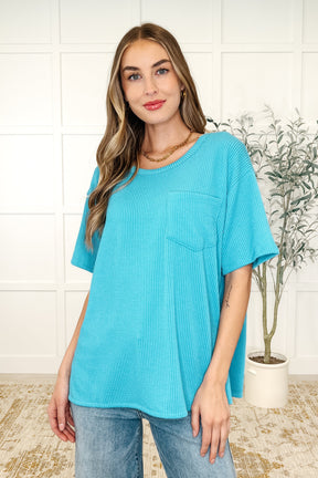 The Go-To Tee in Aqua Glow