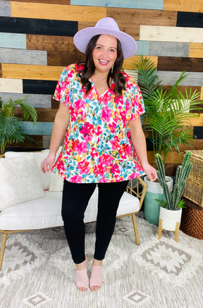 Promises Kept Multi Color Floral Top - T10941MU